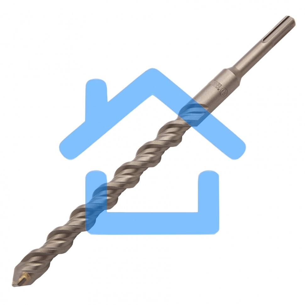 Бур по бетону, двойная спираль, Cobalt W-tip, 18x260 мм, SDS PLUS Denzel