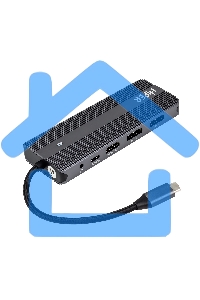 Док-станция HIPER Docking station USB-C HUB 11in1 (1*USB-C 100W PD, 1*HDMI 4K@60Hz, 2*DP 4K@60Hz, 2*USB-A 3.0 (5Gbps data), 1*USB-C 3.0 (5Gbps data), 1*microSD, 1*SD, 1*3.5мм audio, 1*RJ45 Gb)