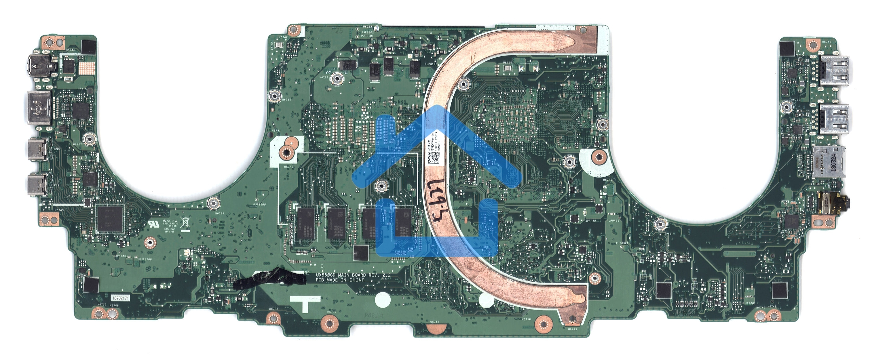 Материнская плата для Asus UX550GDX 16G/I9-8950HK 90NB0I70-R00030