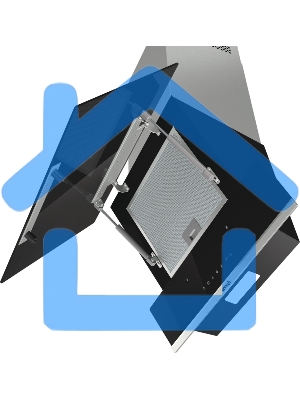 Вытяжка наклонная Gorenje WHI649X21P черный/серебристый, 60 см, 740 куб. м/ч, 67 дБ