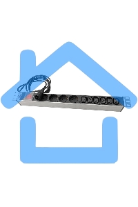Блок розеток Rem-10 с выкл., 4 Sсhuko, 6 IEC 60320 C13, 10 A, алюм., 19