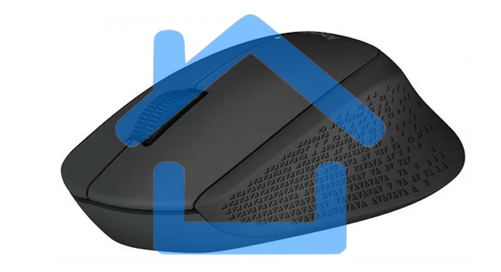 Мышь беспроводная Logitech M280 серый, 1000 dpi, радиоканал, USB, кнопки - 3