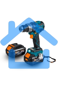 Дрель-шуруповерт Bort BAB-21U, Аккумуляторная, 21В, 1 АКБ, Кейс