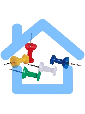 Гвоздики Deli E0021 l=25мм ассорти (упаковка: 35шт) пластиковая коробка