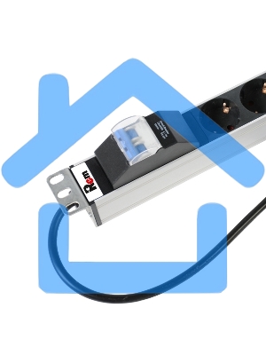 Вертикальный блок розеток Rem-16 с авт. 16А, 25 Shuko, 16A, алюм., 42-48U, шнур 3 м.