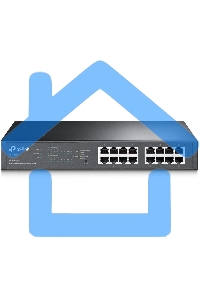 Коммутатор TP-Link SMB TL-SG1016PE Easy Smart гигабитный 16-портовый коммутатор с 8 портами PoE+