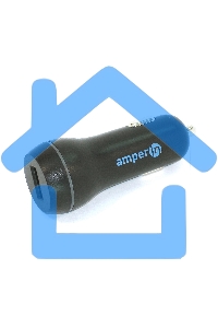 Автомобильное зарядное устройство AMPERIN CCB-1USB USB DC 5V 3.0A/9V 2A/12V 1.5A черный