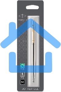 Ручка гелевая Parker Jotter Core K694 (2020672) Stainless Steel GT M, черные чернила, блистер