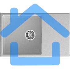 Мойка URBAN 678L gray 1-чаша+крыло 780*490мм, монтаж: врезной, материал: кварц,  серый