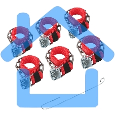 Цепи (браслеты) противоскольжения Rexant для легковых автомобилей, однорядные, к-т 6 шт.