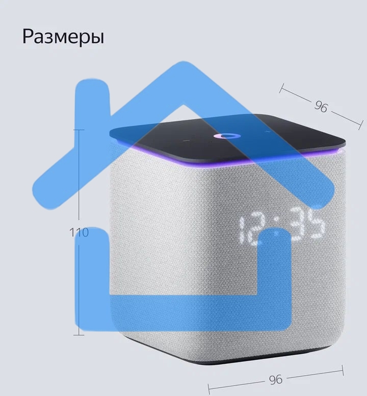 Умная колонка Яндекс Станция Миди, ZigBee, 24Вт, с голосовым ассистентом Алиса на YaGPT, серый