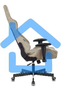 Кресло игровое Бюрократ VIKING KNIGHT LT21 FABRIC песочный крестовина металл/пластик