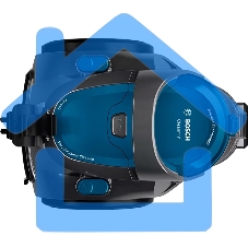 Пылесос Bosch BGS05A220 Global синий/серый, 700/800 Вт, уборка сухая, пылесборник контейнер 1.5 л