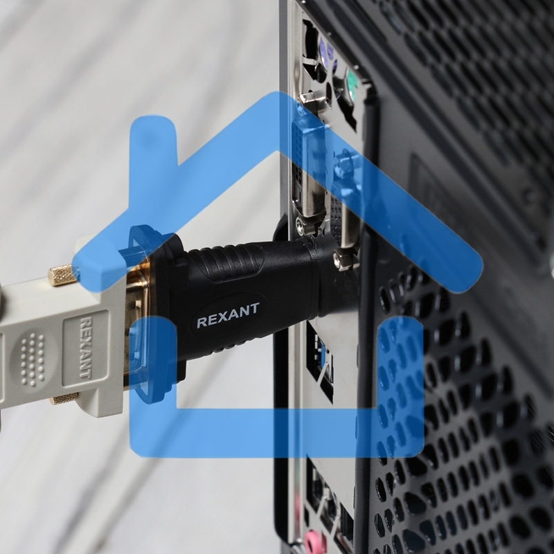 Переходник штекер HDMI - гнездо DVI-I Rexant
