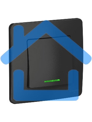 Выключатель 1-кл. СП BLANCA (сх.1) 10А 250В с подсветкой антрацит SchE BLNVS010116