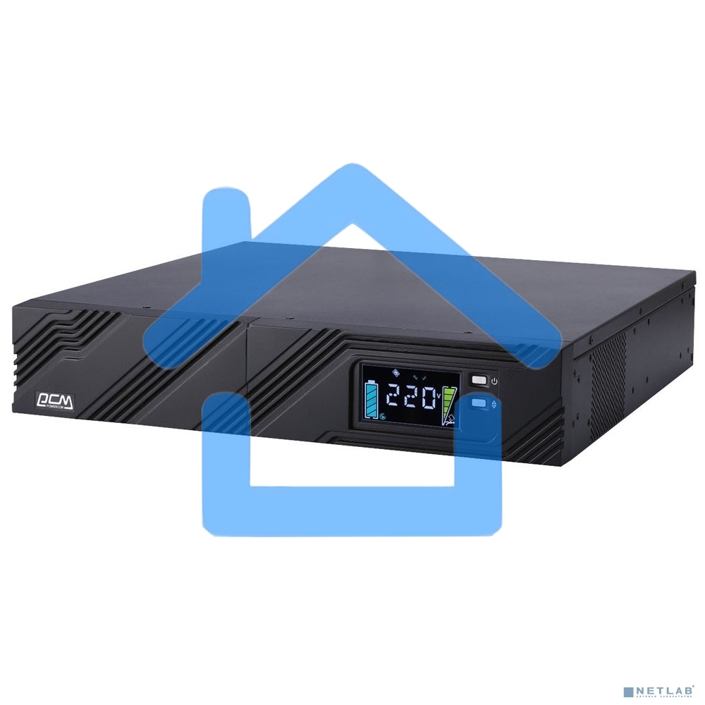 Источник бесперебойного питания Powercom Smart King Pro+ SPR-2000 LCD 1600Вт 2000ВА черный