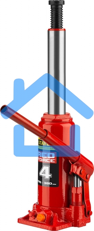 Домкрат STAYER 43160-4_z01гидравлический бутылочный red force 4т 195-380мм