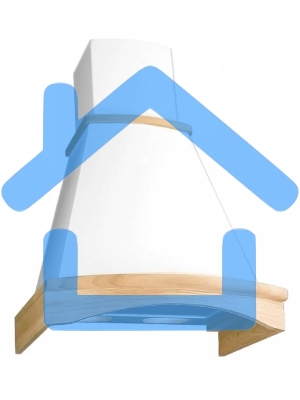 Вытяжка каминная Elikor Ротонда 60П-650-П3Л бежевый/дуб, 60 см, 650 куб. м/ч, 60 дБ