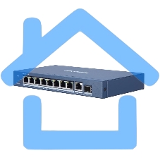 Коммутатор Hikvision DS-3E0510P-E 9G 1SFP 8PoE+ 110W неуправляемый