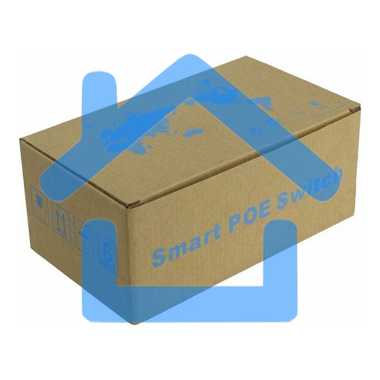 Коммутатор PoE 4 порта 10/100Mbps SWP-7504POE/2P 4xPoE+1xUplink RJ45, IEEE 802.3af, мощность 15.4 Вт на порт, БП 52В/1.25А, настенный крепеж в ком