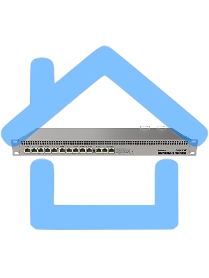 Маршрутизатор MikroTik RouterBOARD 1100Dx4 with Annapurna Alpine AL21400 Cortex A15 CPU (4-cores, 1.4GHz per core), 1Gb RAM, 13xGbit LAN, 60Gb M.2 drive, RouterOS L6, 1U rackmount case, Dual PSU