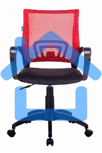 Кресло компьютерное Бюрократ CH-695NLT красный TW-35N сиденье черный TW-11, сетка/ткань, крестовина пластик