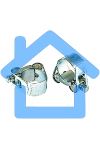 Хомуты металлические, силовые 23-25 мм, ширина 18 мм, шарнирные, W1, 2 шт. Сибртех