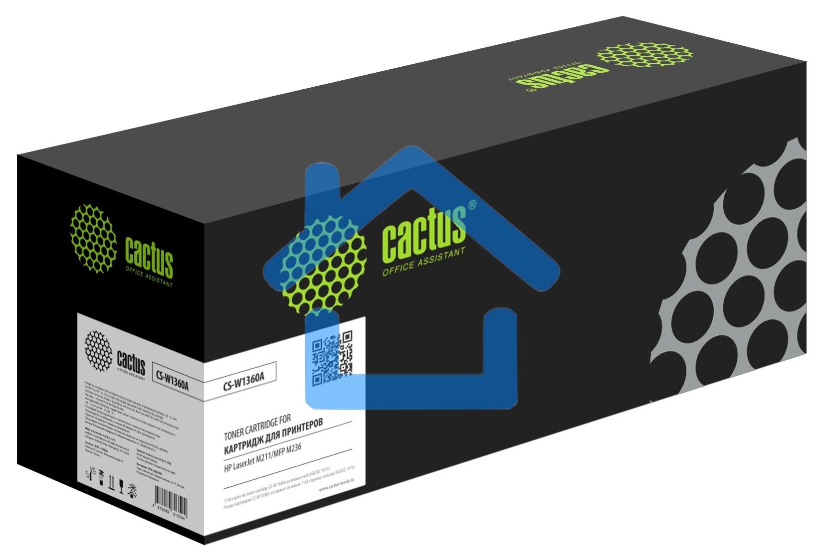 Картридж лазерный Cactus CS-W1360A (HP 136A) черный (1150 стр.) для HP LaserJet M211d/209/233/234