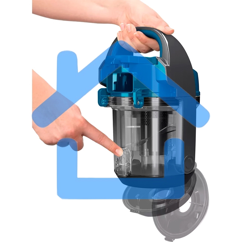 Пылесос Bosch BGS05A220 Global синий/серый, 700/800 Вт, уборка сухая, пылесборник контейнер 1.5 л