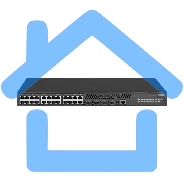 Коммутатор DAHUA 28-портовый управляемый, уровень L2+Порты: 24 RJ45 10/100/1000Мбит/с, 4 SFP+ 1000Мбит/с(uplink); питание: 100~240В(AC); грозозащита: до 6кВ