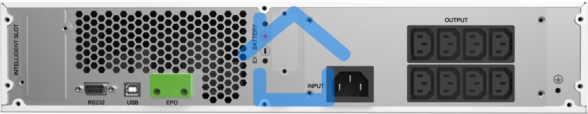 Источник бесперебойного питания Ippon Na+ RTA 2000 2000Вт 2000ВА белый