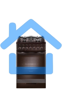 Плита комбинированная Gefest ПГЭ 5502-02 0045 коричневый, конфорок 4 газовых, духовка 55 л, 50 см x 85 см x 58.5 см