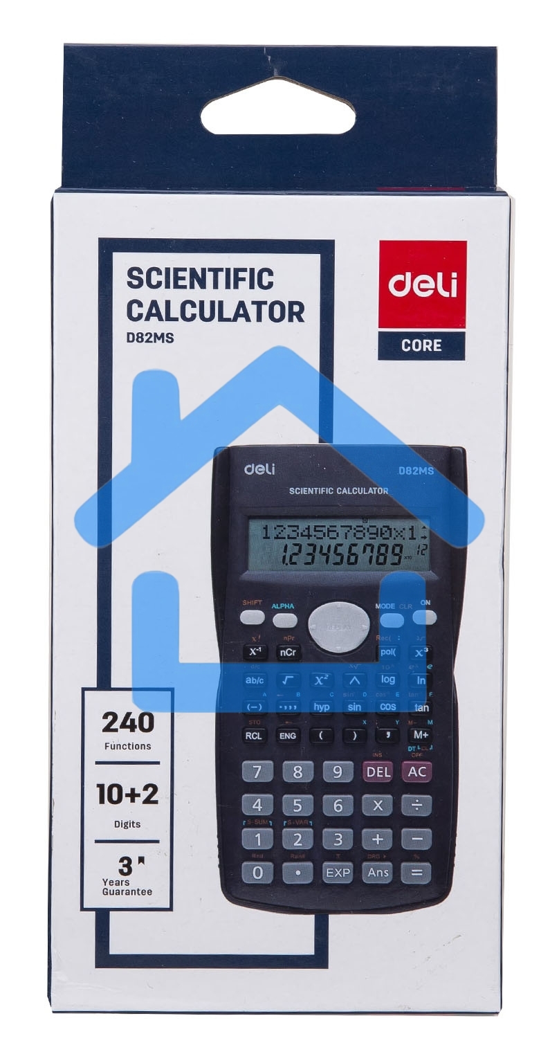 Калькулятор научный Deli ED82MS темно-синий 10+2-разр.