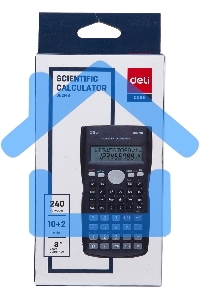 Калькулятор научный Deli ED82MS темно-синий 10+2-разр.