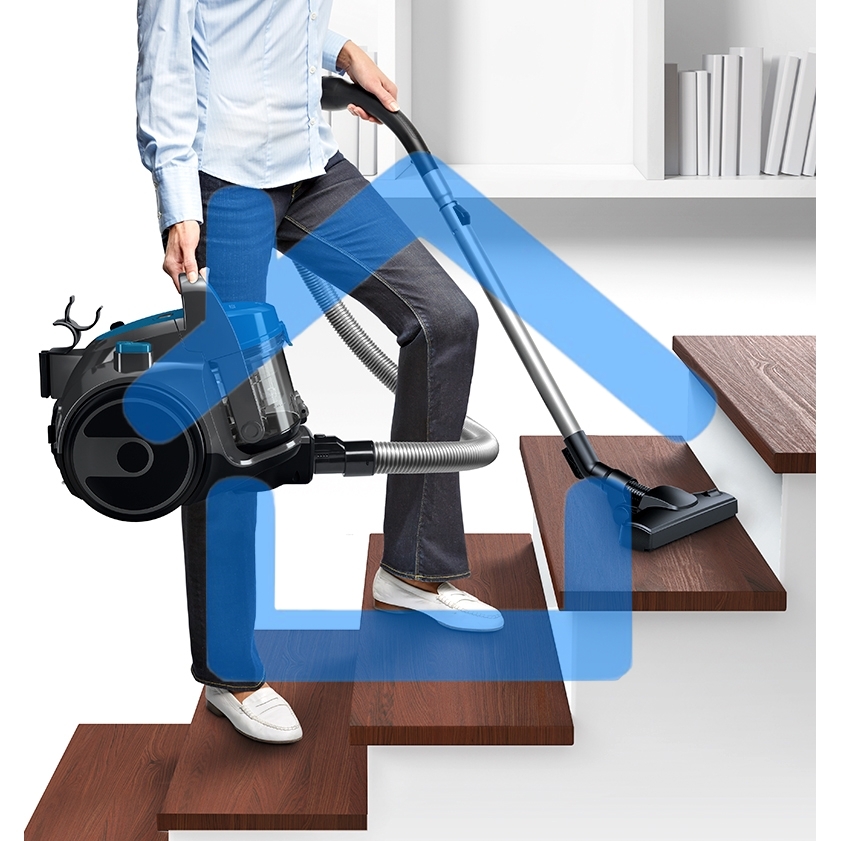 Пылесос Bosch BGS05A220 Global синий/серый, 700/800 Вт, уборка сухая, пылесборник контейнер 1.5 л