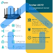 Маршрутизатор TP-Link Archer AX72 AX5400 Dual-Band Wi-Fi 6 Router