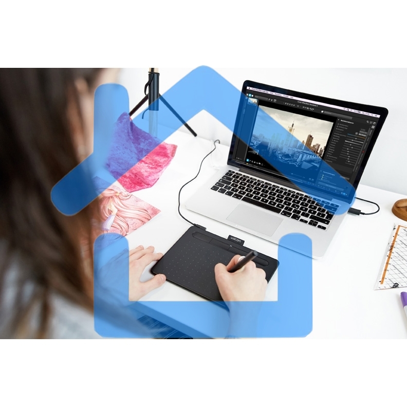 Планшет для рисования Wacom Intuos S CTL-4100K-N USB черный