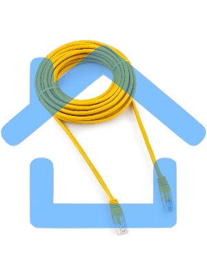 Патч-корд UTP Cablexpert PP12-7.5M/Y кат.5e, 7.5м, литой, многожильный (желтый)