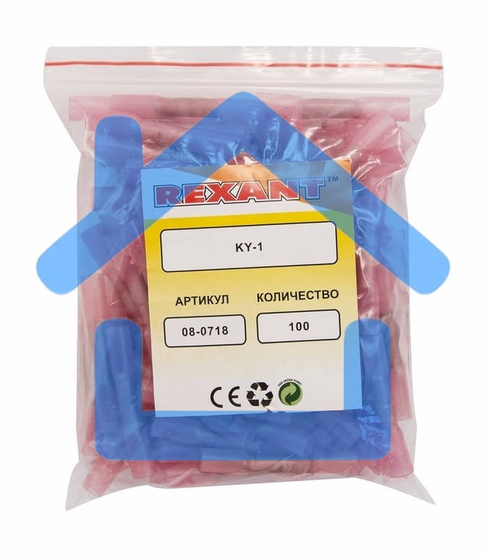 Соединительная гильза изолированная термоусаживаемая L-37 мм 0.5-1 мм² (ГСИ-т 1.0/ГСИ-т 0,5-1,0) красная Rexant