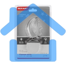 Ночник светодиодный Rexant ЛУННАЯ НОЧЬ белое свечение, 230 В