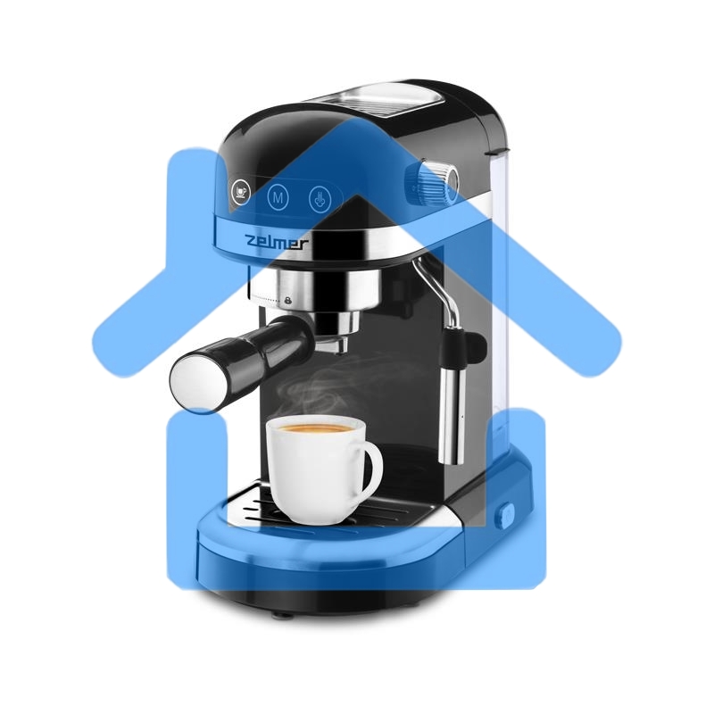 Кофеварка рожковая Zelmer EXPRESSO ZCM7295 черный, исп. кофе - молотый/чалды, 1.4 л, 1350 Вт, 20 Бар.