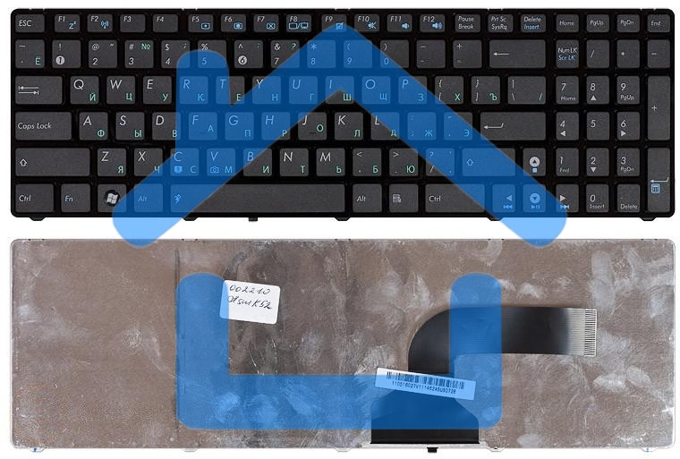 Клавиатура для ноутбука Asus K52 K53 G73 A52 G60 черная с рамкой
