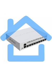 Коммутатор MikroTik Cloud Router Switch CRS310-1G-5S-4S+IN with 800 MHz CPU, 256 MB RAM, 4xSFP+, 5xSFP cages, 1xGbit LAN port, RouterOS L5, desktop case, rackmount ears, PSU