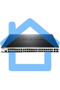 Коммутатор D-Link DGS-1210-52P/ME/B1A, L2 Managed Switch with 48 10/100/1000Base-T ports and 4 1000Base-X SFP ports (8 PoE ports 802.3af/802.3at (30 W), 16 PoE ports 802.3af (15,4 W), PoE Budget 193 W). 16K Mac
