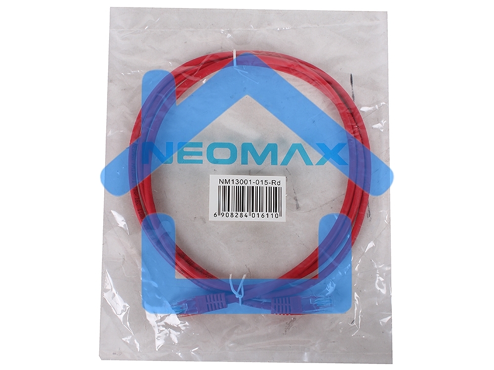 Коммутационный шнур NEOMAX (13001-015R) Шнур коммут. UTP 1.5 м, кат. 5е - красный