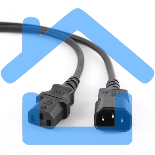 Кабель питания сист.блок-монитор Cablexpert PC-189-1-5M, 5м, C13-C14, 3x1кв.мм., черный, с заземлением