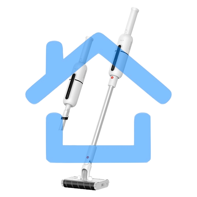 Пылесос вертикальный Deerma VC55 белый, питание от аккумулятора, 130 Вт, уборка сухая, пылесборник 0.3 л, работа от АКБ max 20 мин