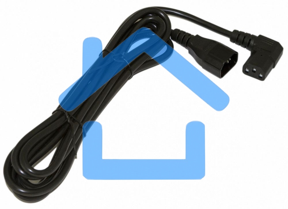 Кабель питания IEC 320 C19 - IEC 320 C20 (3x1.5), 16A, прямая вилка, 1м, черный Hyperline PWC-IEC19-IEC20-1.0-BK