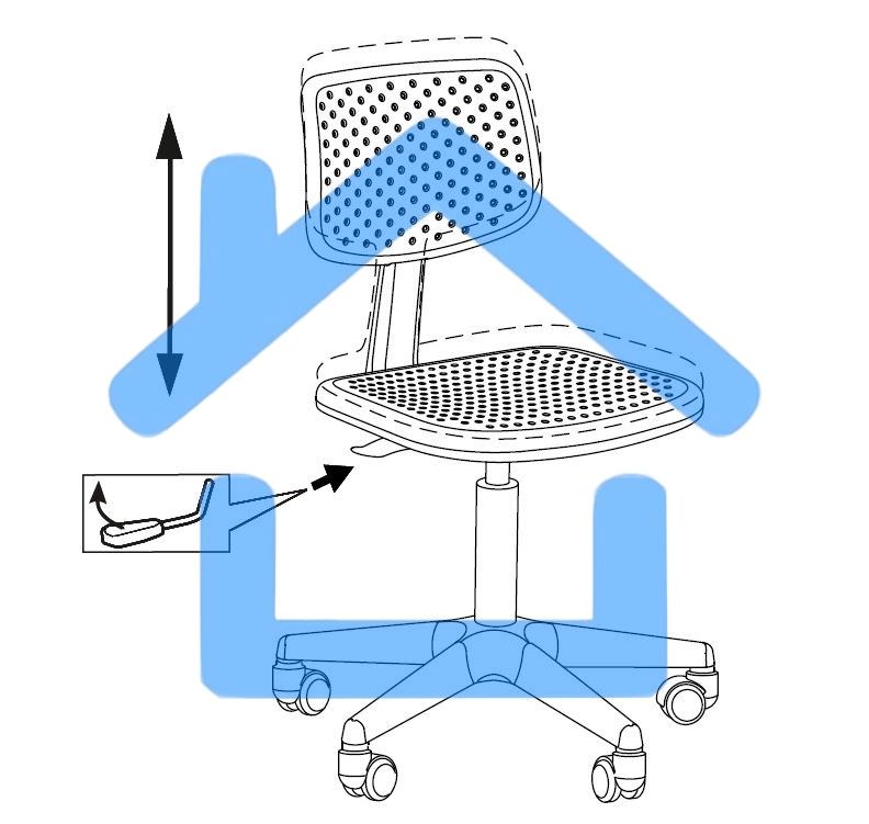 Кресло детское Бюрократ CH 200 белый пластик крестов. пластик