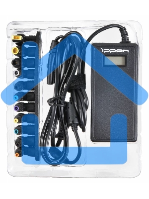 Блок питания Ippon D65U автоматический 65W 15V-19.5V 8-connectors 1.5A 1xUSB 2.1A от бытовой электросети LСD индикатор
